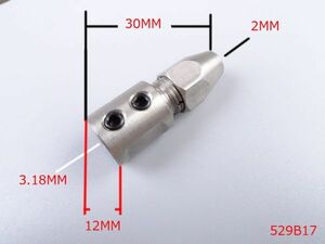 TFL made 3.18mm shaft 3.18mmX2mm[529B17] flexible shaft / motor coupler / coupling / motor shaft zipper /1 piece 