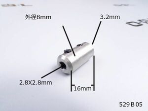 TFL made 5X2.8 5mmX2.8X2.8mm[529B05] ship model rod joint / connection for / hex socket set screw / strut coupler joint 