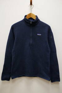 34W パタゴニア patagonia ベターセーター フリースジャケット ニット風 ハーフジップ 25618FA19 ネイビー 紺 【M】