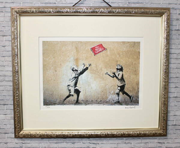 バンクシー Banksy No ball games エスタンプリトグラフ