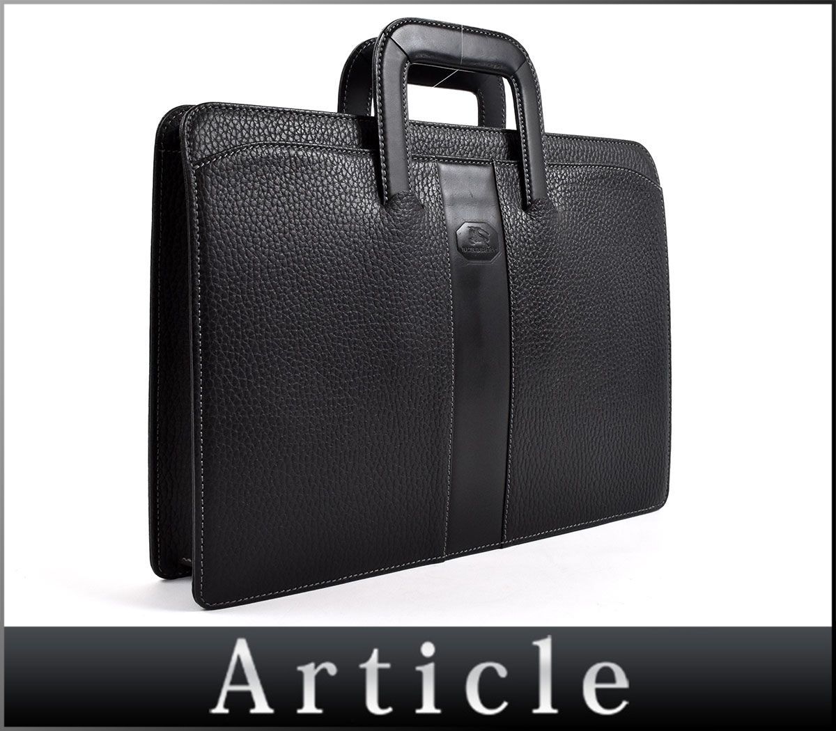 正規代理店 BURBERRY 本皮 カバン 黒 ビンテージ A4 書類鞄 H261 kids