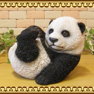  Panda ornament ....ja Ian to Panda big real . animal. objet d'art ... figure gardening interior front door 