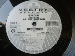 B.O.O.M. ft. Arline Burton / I Don't Know ソウルフル VOCAL HOUSE 12 アップリフト・サウンド 試聴