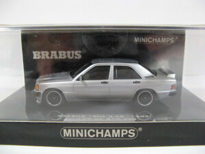 【未使用】ミニチャンプス 1/43 メルセデス・ベンツ ブラバス 190E 3.6S-1989 シルバー （BRABUS）