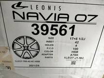 【社外品 良品】Weds LEONIS NAVIA 07 アルミホイール 17インチ HSB 1本【R5-268C-SB】_画像8