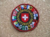 80s スイス SUISSE SWITZERLAND SCHWEIZ 刺繍ワッペン/PATCH国旗SWISSアップリケFLAG州旗パッチ旅行スーベニアBADGE D①_画像1