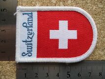 70s スイス SWITZERLAND ワッペン/SUISSE国旗SCHWEIZアルプスSWISS国旗PATCHパッチBADGE旅行EMBLEMスーベニア十字 D①_画像7