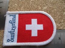 70s スイス SWITZERLAND ワッペン/SUISSE国旗SCHWEIZアルプスSWISS国旗PATCHパッチBADGE旅行EMBLEMスーベニア十字 D①_画像9