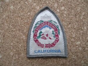 70s シュガーボウルSUGAR BOWLカリフォルニアCALIFORNIAワッペン/スキー場Ski Resort旅行VOYAGERアメリカVintageスーベニアPATCH土産USA D7