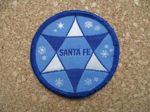 70s サンタフェSANTA FEニューメキシコ州ワッペン/スキーSKI六芒星ビンテージ旅行アメリカVintageスーベニアPATCH土産USA D7