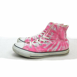 k■【23.5cm】コンバース/CONVERSE オールスター ALL STAR タイダイ柄 キャンバススニーカーHI/ピンク/LADIES■33【中古】