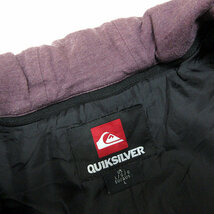 s■クイックシルバー/QUIKSIVER 中綿入り フルジップ パーカー JKT/2WAYベスト【L】黒 紫/31【中古】_画像2