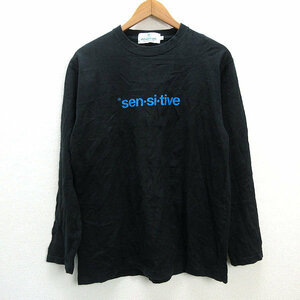 y# made in Japan # inhabitant /INHABITANT long sleeve T-shirt / long T# black [ men's M]MENS/53[ used ]