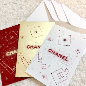 新品未使用　限定　CHANEL シャネル　メッセージ カード ホリデー　3種セット