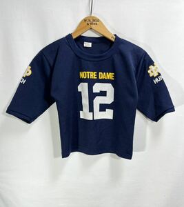 # for children USA made Vintage HUTCH NOTRE DAME #12 uniform football T-shirt size S Note ru dam college american football American Casual #