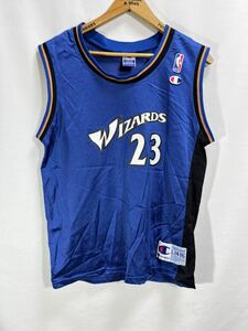 ■ 子供用 90s 90年代 ビンテージ Champion NBA Washington Wizards #23 JORDAN バスケ ユニフォーム サイズL ウィザーズ ジョーダン ■