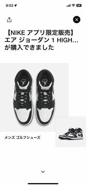 NIKE AIR JORDAN 1 HIGH GOLF PANDA DQ0660-101 US8.5/26.5cm 2023/1/24発売 Nike.com購入 国内正規品 黒タグ付 ナイキ ゴルフ パンダ 黒白