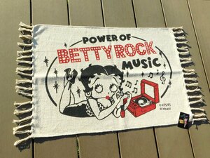 ◆送料無料◆【ベティちゃんコットンマット】※《Betty Boop・MUSIC》ベティ・ブープ　生成り