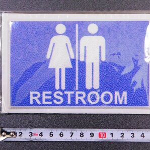 デコサインステッカー【RESTROOM/トイレ】 壁紙シール ウォール アメリカン お手洗い ≪サイズ 100×153mm≫の画像3