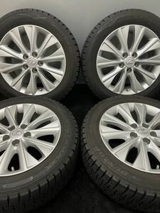 215/55R17 DUNLOP/WINTER MAXX WM02 16年 レクサス hs 純正ホイール 17インチ 7J +39 5H 114.3 4本 LEXUS hs純正