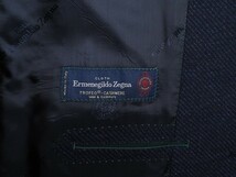 新品12.9万円 大手百貨店扱い 秋冬『Ermenegildo Zegna ゼニア Trofeo Cashmere 伊製生地』カシミヤ混 フラノ ジャケットAB8紺(B) 3052860_画像5