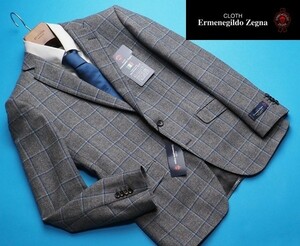 新品12.9万円 大手百貨店扱い 秋冬『Ermenegildo Zegna ゼニア Trofeo Cashmere 伊製生地』カシミヤ混 ジャケットA7灰(G) 3052660