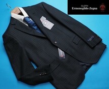 新品12.9万円 大手百貨店扱い 秋冬『Ermenegildo Zegna ゼニア TRAVELLER 伊製生地』シルク混ウールツイード ジャケットAB8濃緑(I) 3052450_画像1