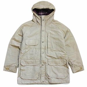 ★80s USA製 Woolrichウールリッチ タータンチェック ウールライナー マウンテンパーカー グレーベージュ W-M★ビンテージ ジャケット