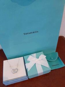 新品 正規品 ティファニー tiffany&co ネックレス インターロッキング サークル ペンダント シルバー ケース巾着 紙袋 リボン ダブルリング