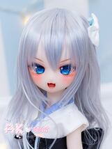 【AK*doll】DDH-01 カスタムヘッド 開口 ソフビ盛り SWセミホワイト レジンアイ付き_画像2