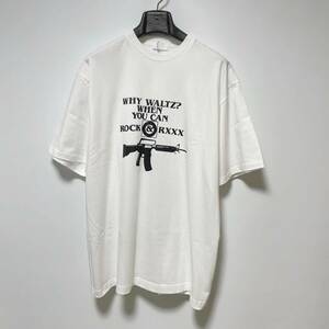 GOD SELECTION XXX 21年AW 海島綿プリントカットソー定価15,400円 XL ゴッドセレクション 半袖Tシャツ ライフル シーアイランドコットン 白