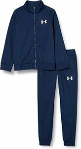 [KCM]Z-under-9-YMD* exhibition goods *[ Under Armor ] Kids jersey top and bottom set 1347743-408 navy size YMD boys 