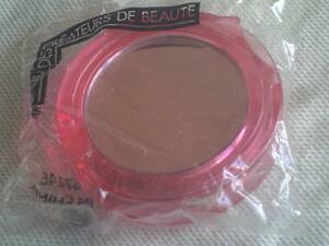 * sliding mirror round clear pink unused *