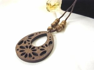 ◆ Легкое длинное ожерелье с верхним воздействием деревянного дизайна резьбы с водяным знаком