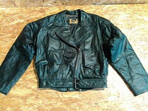 FOXRUN leather jacket black size M