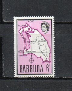 181375 bar bda1968 year normal country . Elizabeth 2.. image . island. map 6c unused NH