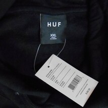 HUF*ハフ*US:XXL[ESSENTIALS TT]ブラック/裏フリースフーディー_画像7