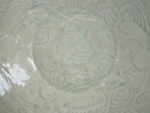 中国古玩 青白磁陰刻皿 直径19.4cm程 中国美術 骨董 南京 1471_画像8