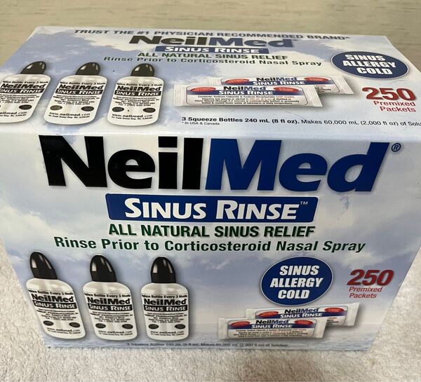 NeilMed ニールメッド サイナスリンス ボトル3本 250包入り