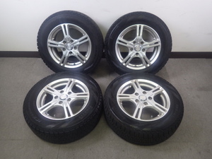 207【S.R】綺麗 LEBEN 15in 6J +52 PCD114.3 ピレリ スタッドレス ICE ASIMMETRICO PLUS 195/65R15 2018年製 残溝：約6.2～6.5mm 香川発