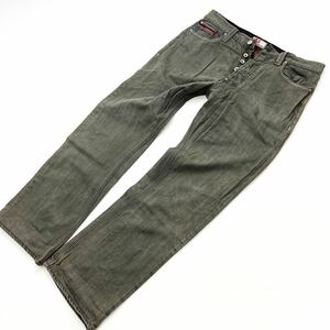 SuperDry ☆ 英国発 ☆ 極度乾燥しなさい デニムパンツ ストレート ジーンズ W32 グレー アメカジ 大人カジュアル スーパードライ■Ja5369