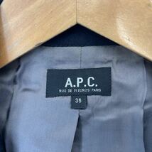 APC ★ アーペーセー 上品＆上質◎ テーラードジャケット 1B ダークネイビー 濃紺 レディース 36 綺麗め 大人カジュアル モード■S1080_画像8