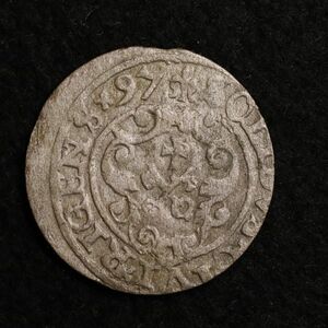 リヴォニア公国 1シリング銀貨（1597）ジグムント3世時代[E1438]コイン