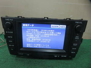 動作品保証付/V3772/トヨタ純正　86100-72010　マークX 10 GGA10 ANA10 HDDナビ マルチ/モニター　2019年　CD・DVD・MD再生OK　本体のみ