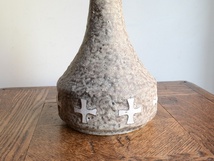 アンティーク雑貨花器 キリスト教 ヴィンテージデザイン 陶器聖水ホーリーウォーターボトル フラワーベース（H22.5cm） 花瓶 クロス ポット_画像3
