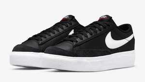 27cm ナイキ ブレーザー ロー プラットフォーム 黒/白 DJ0292-001 NIKE W BLAZER LOW PLATFORM 