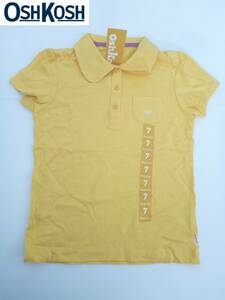 新品 OSHKOSH オシュコシュ ★黄色　半袖　パブ袖　シャツ　7（130）