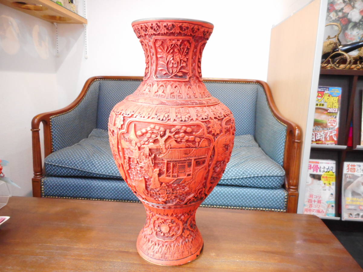 壺 花瓶 時代【鳥花笑四時好 浄窓明六月寒美雲】骨董品 中国美術 6.5kg