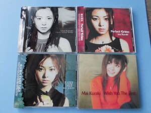  used CD* Kuraki Mai 4 sheets together (delicious way*Perfect Crime*FAIRY TALE*Wish You The Best)*