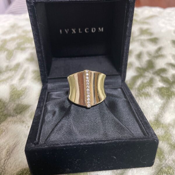 IVXLCDM STREAM LINE RING 24Kコーティング メレダイヤ オーダー 美品 20号 最終値下げ